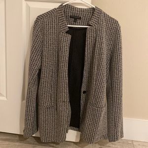 Black and white blazer